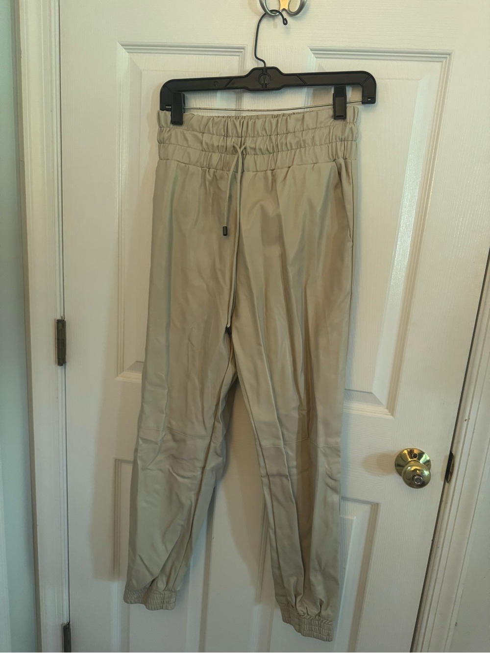 Men's Casual Drawstring Jogger Pants in Beige